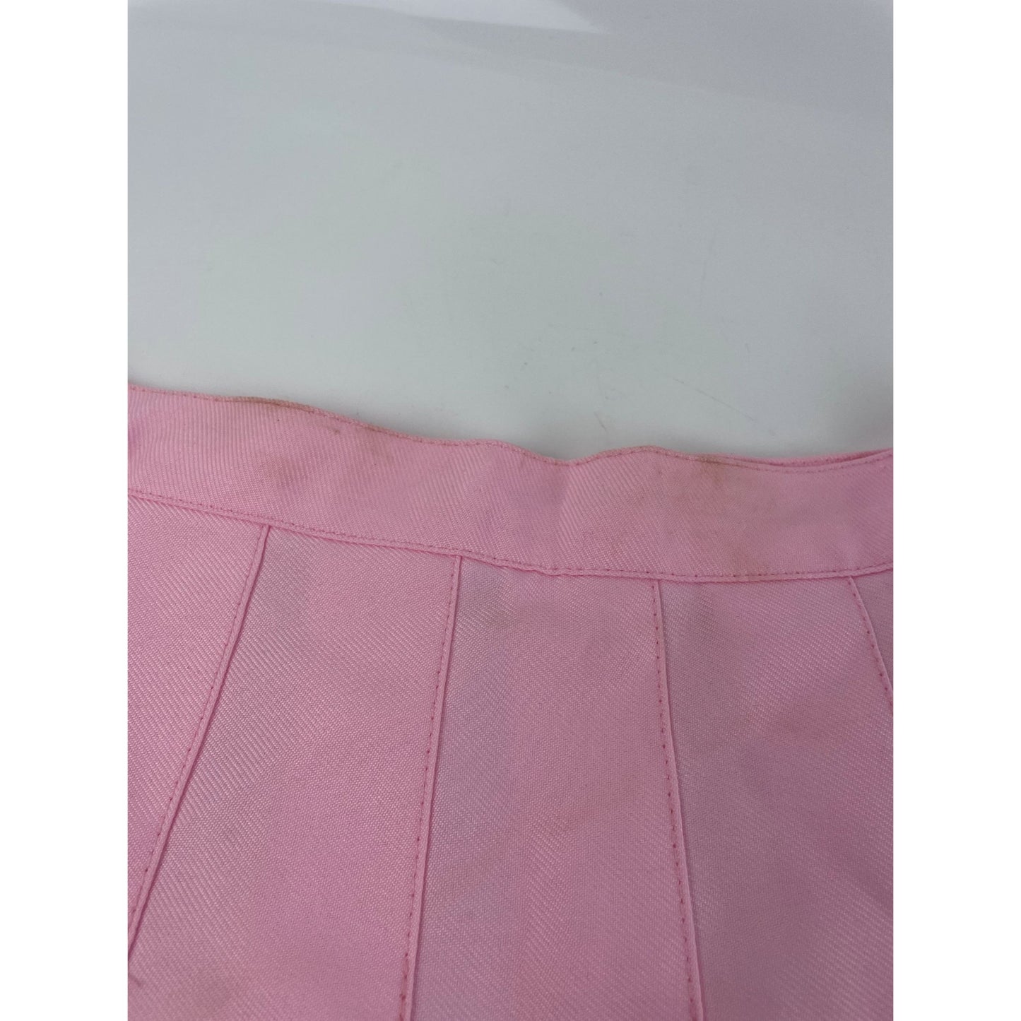 Pink Pleated Tennis Skirt With Strawberry Embroidered