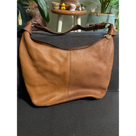 Vintage Brown Great American Leatherworks Leather hobo boho shoulder bag Handbag purse