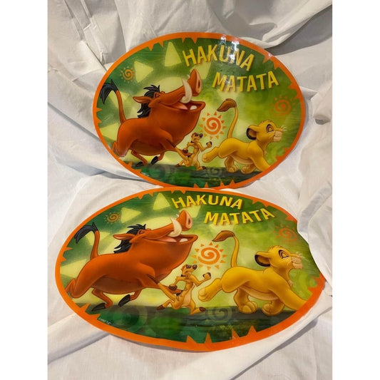 Two vintage Disney store lion king hakuna matata placemat