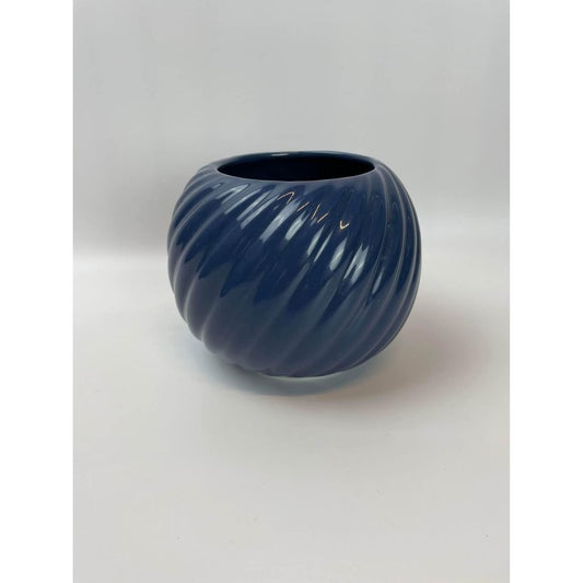 Ardco fine quality Dallas vintage dark blue swirl spiral planter plant pot