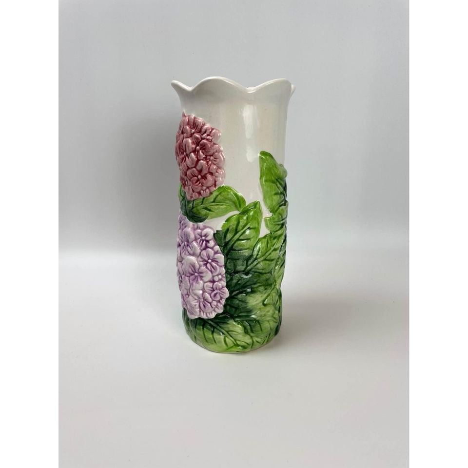 Asia master group purple pink white blue hydrangea flower vase vintage