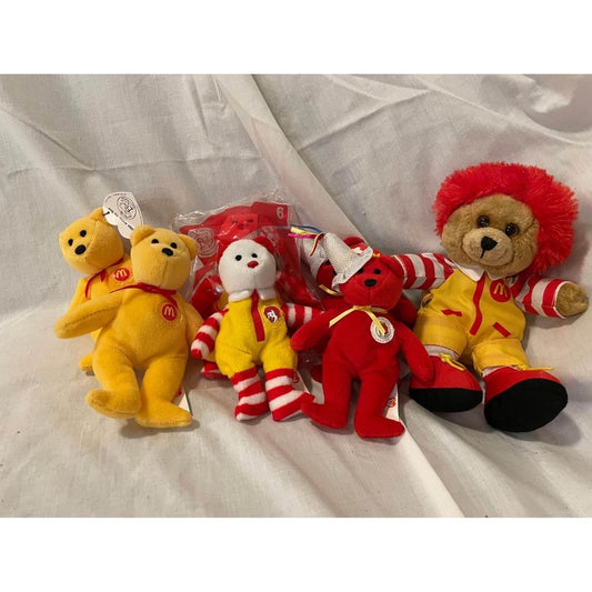 McDonald's build a bear and ty beanie babies bears 2004 2005 bundle