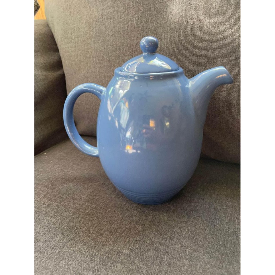 Lynns stoneware ceramic blue teapot